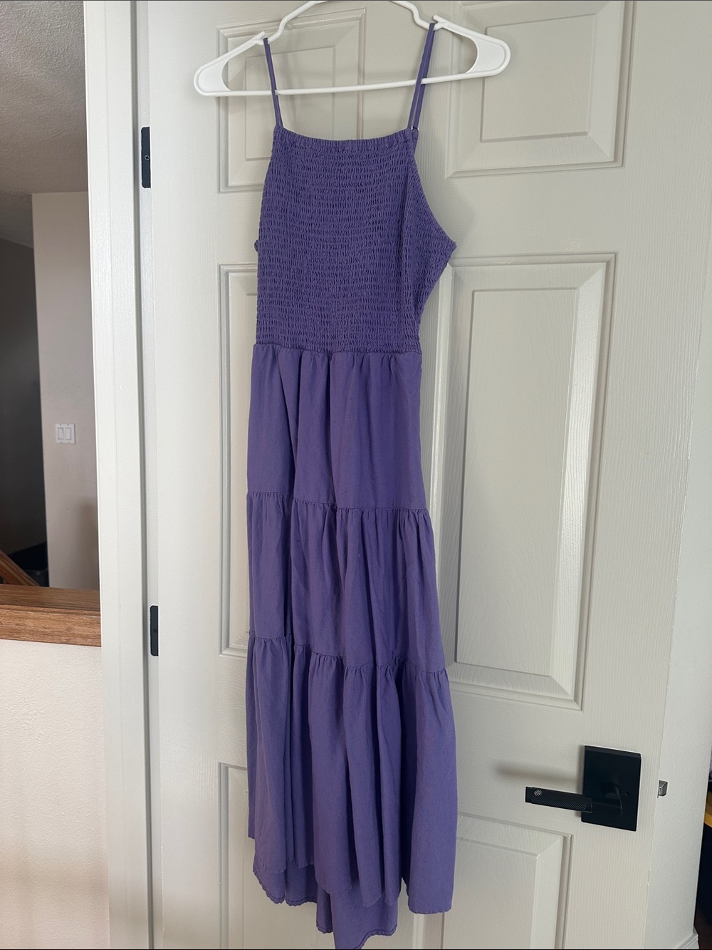 Open back dress 91% cotton 9% linen dress